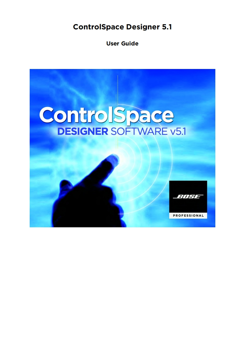 boseCONTROLSPACEDESIGNER5操作说明书手册