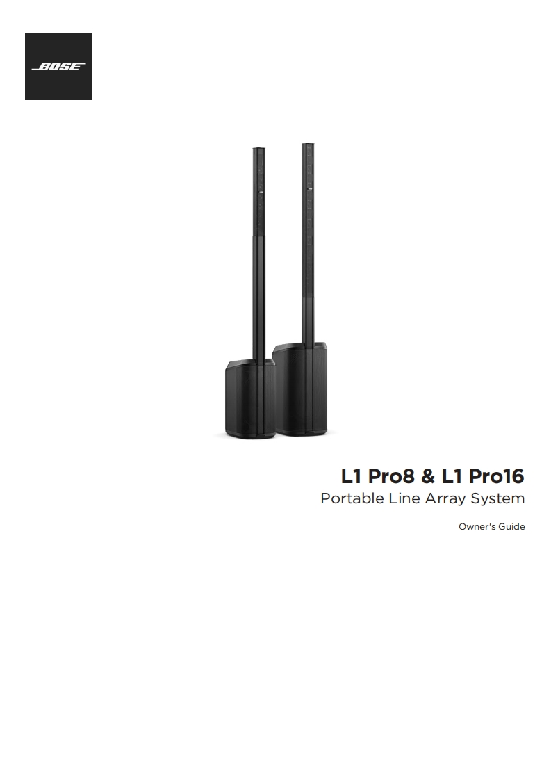 boseL1PRO8-L1PRO16操作说明书手册