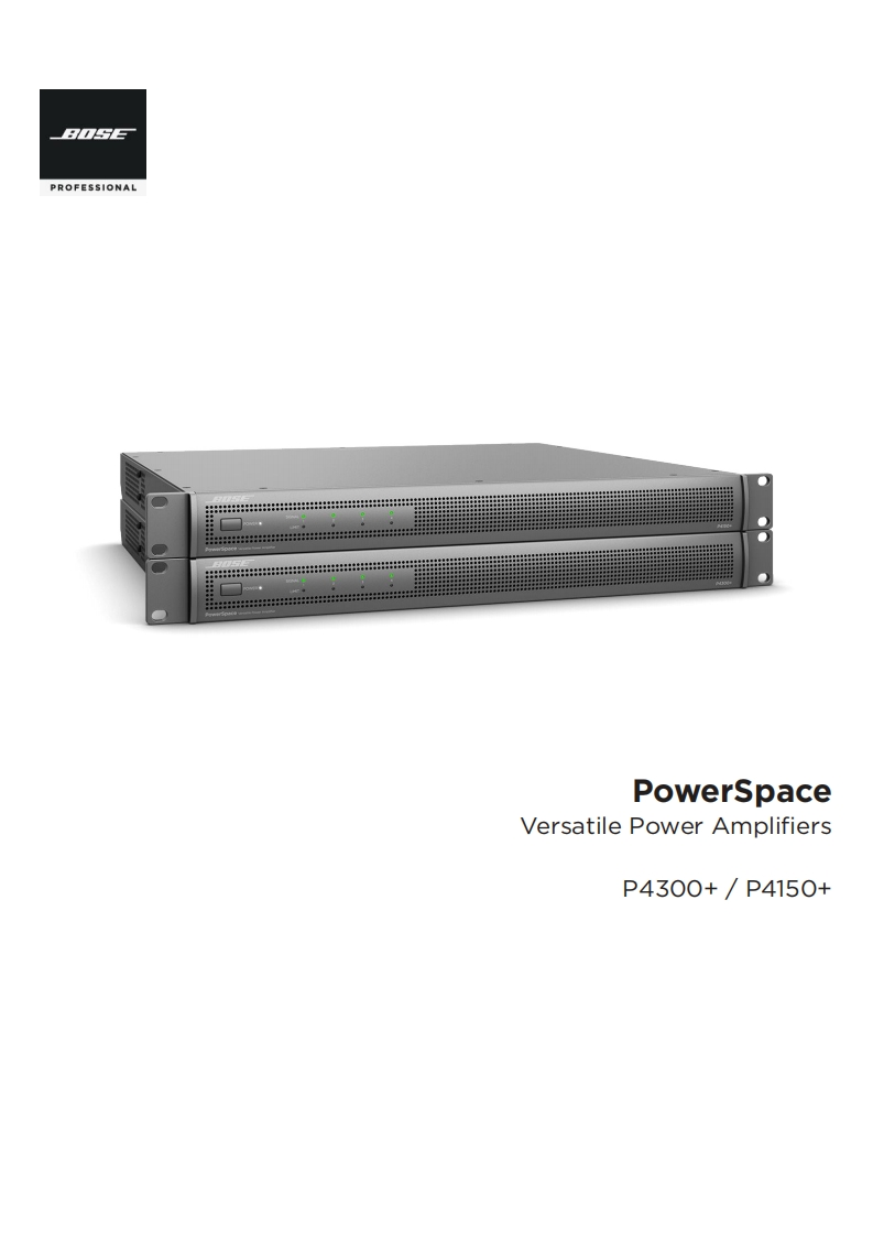 boseP4150PLUS-P4300PLUS操作说明书手册