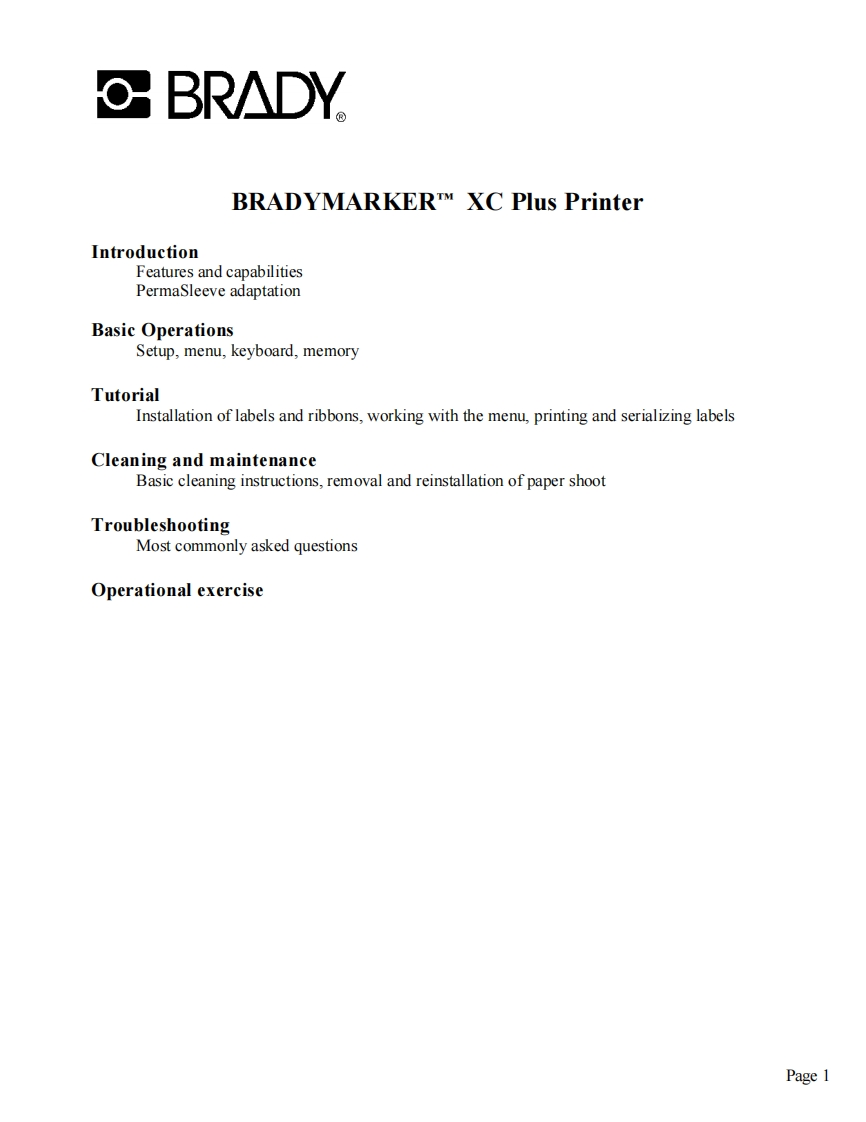 bradymarker_xc_plus_user_manual操作说明书手册