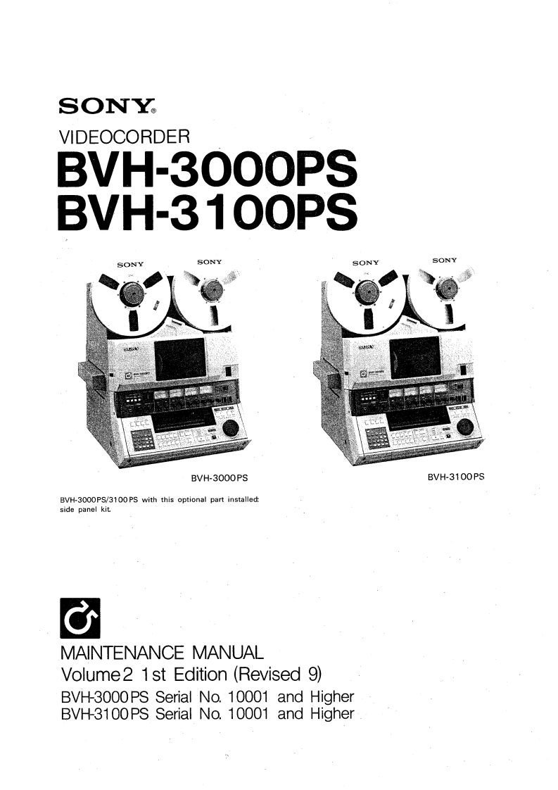 bvh-3100ps-sm2-service-manual维修手册