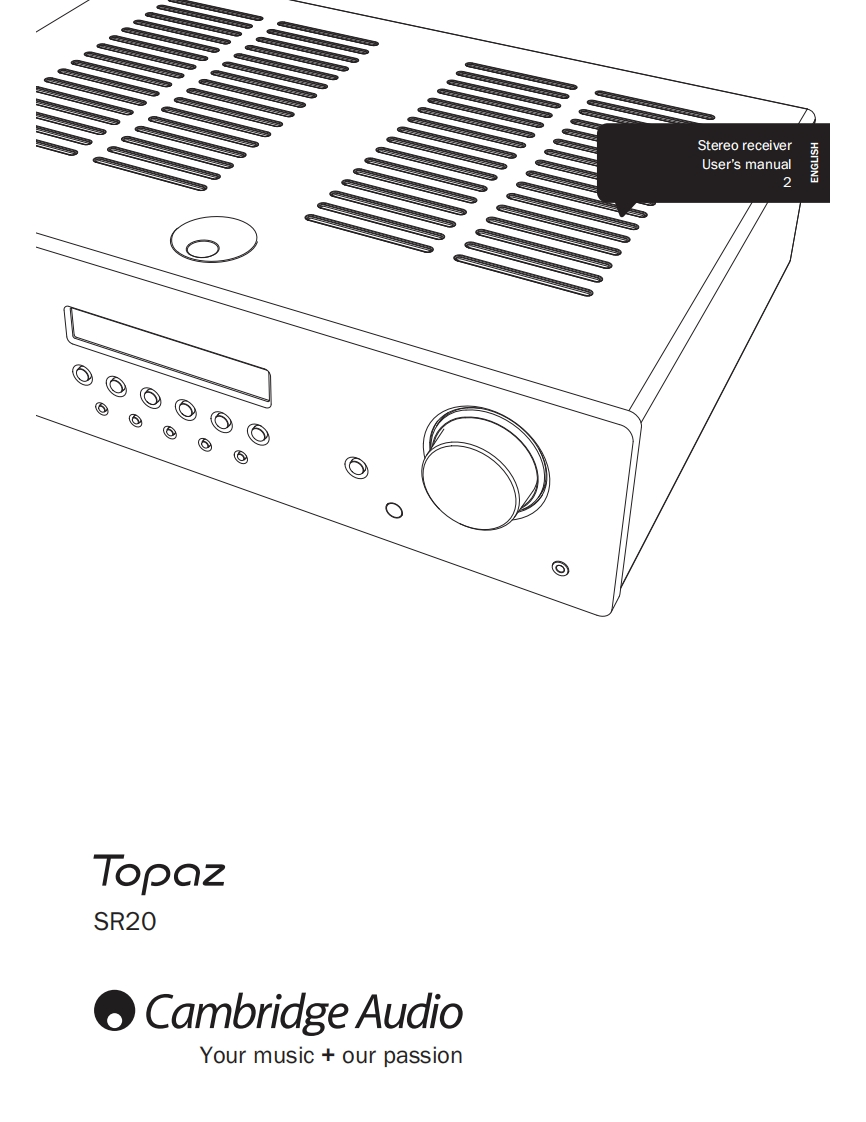 cambridge-audio-topaz-sr20-操作说明书手册