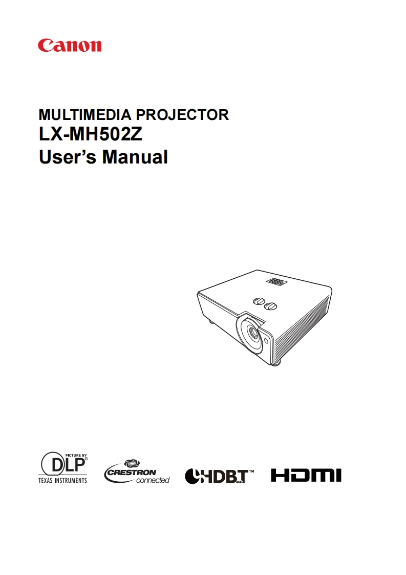 canon-lx-mh502z-projector操作说明书手册