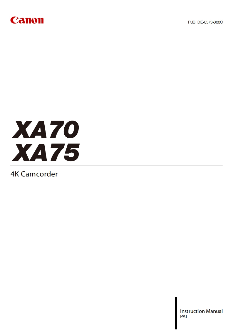 canonXA70-XA75操作说明书手册