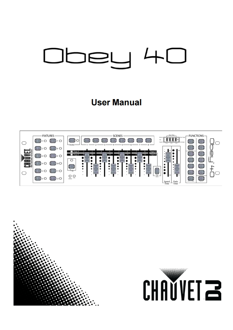 chauvetOBEY40操作说明书手册