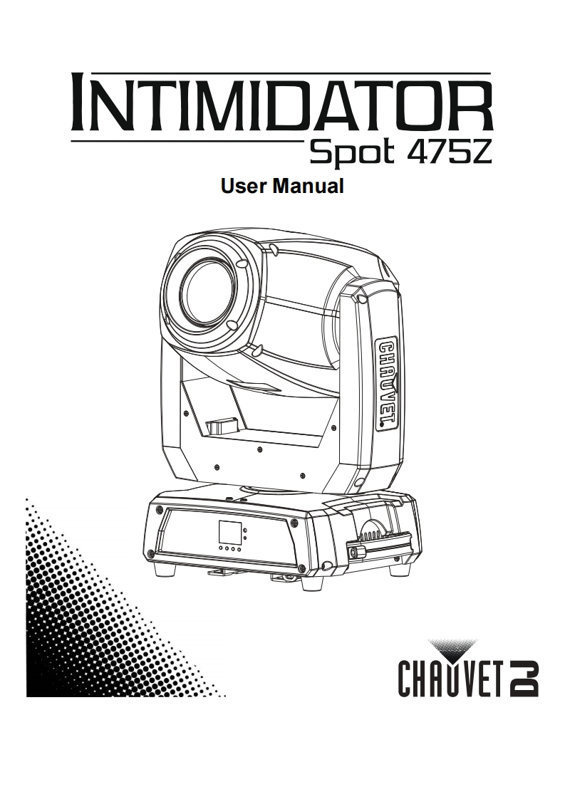 chauvetSPOT475Z操作说明书手册
