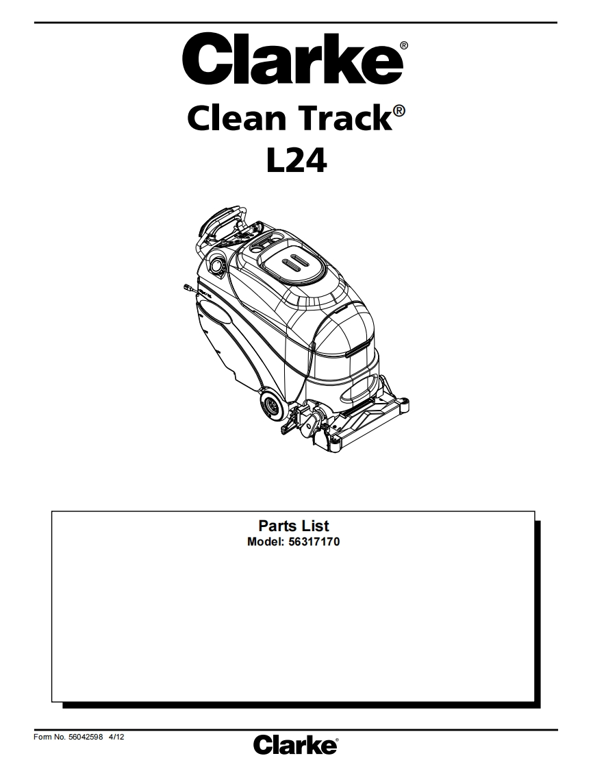 cleantrackL24-parts维修零部件手册