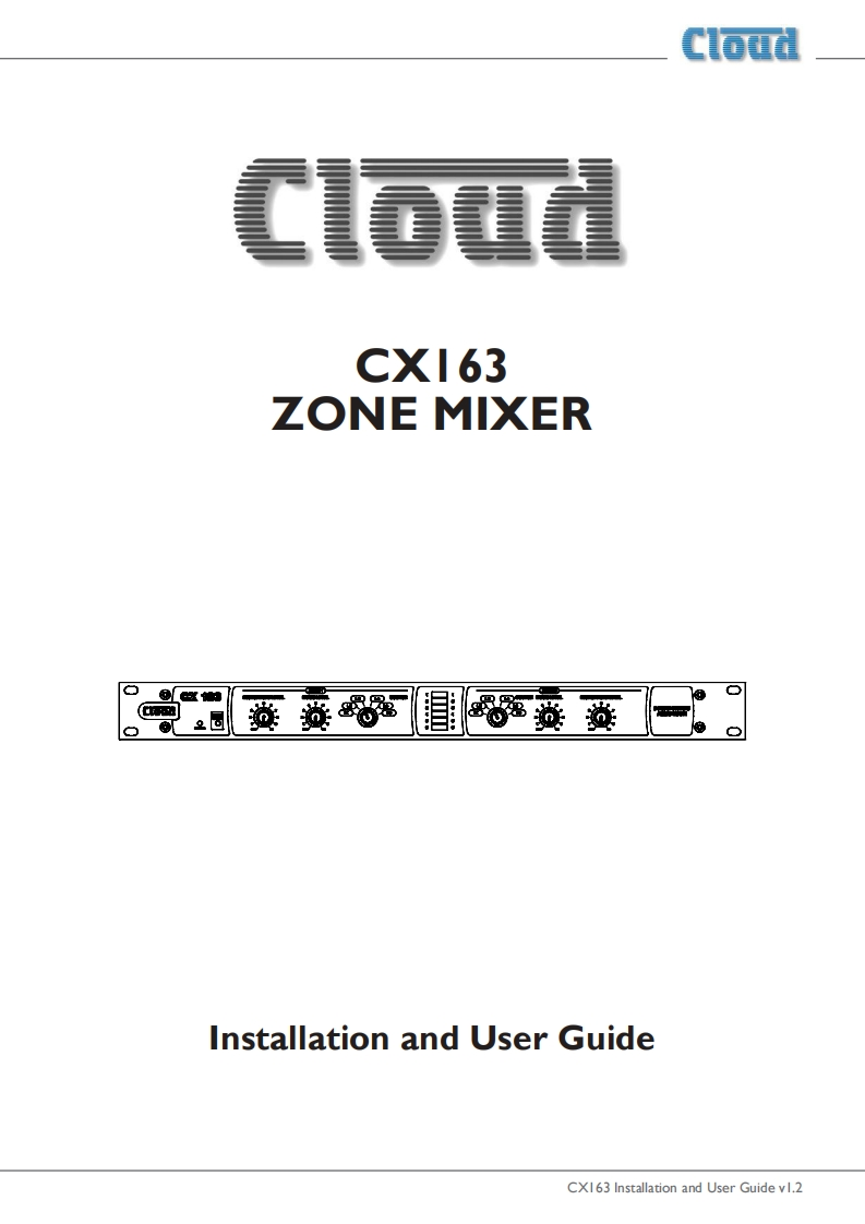 cloudCX163操作说明书手册