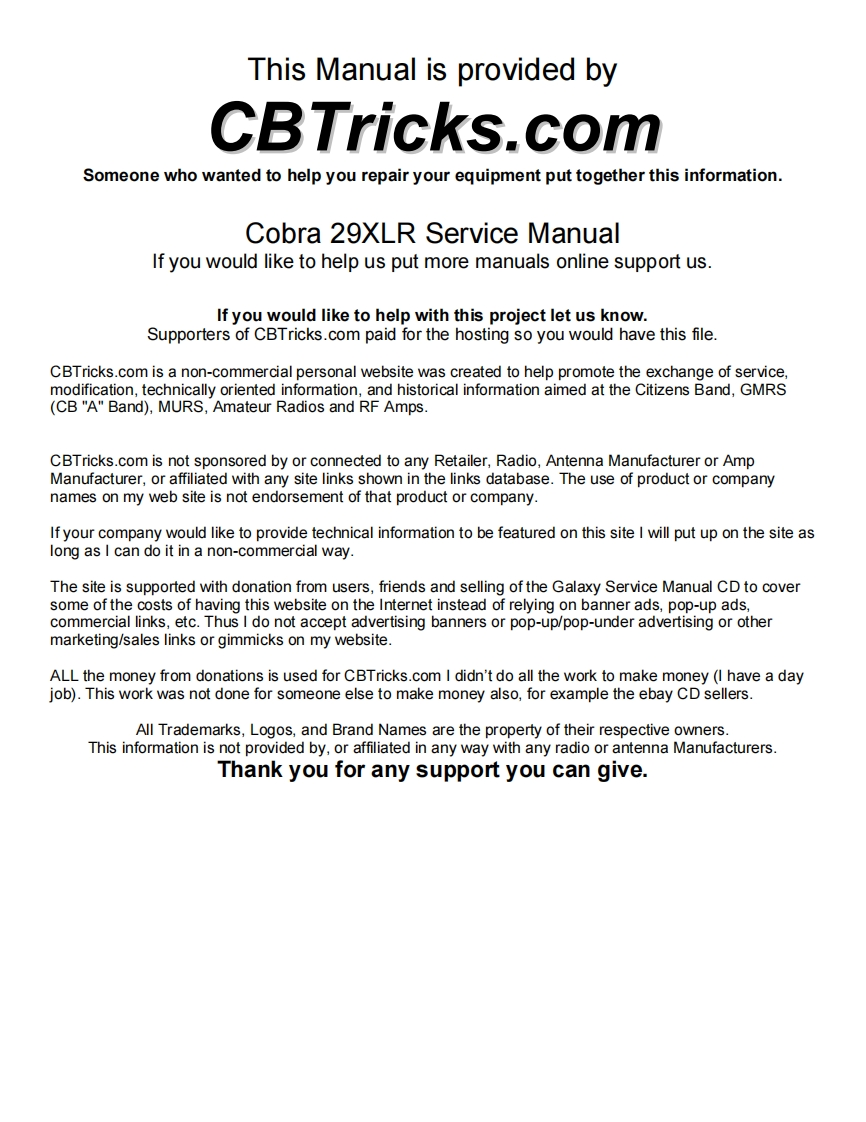 cobra_29xlr_sm维修手册