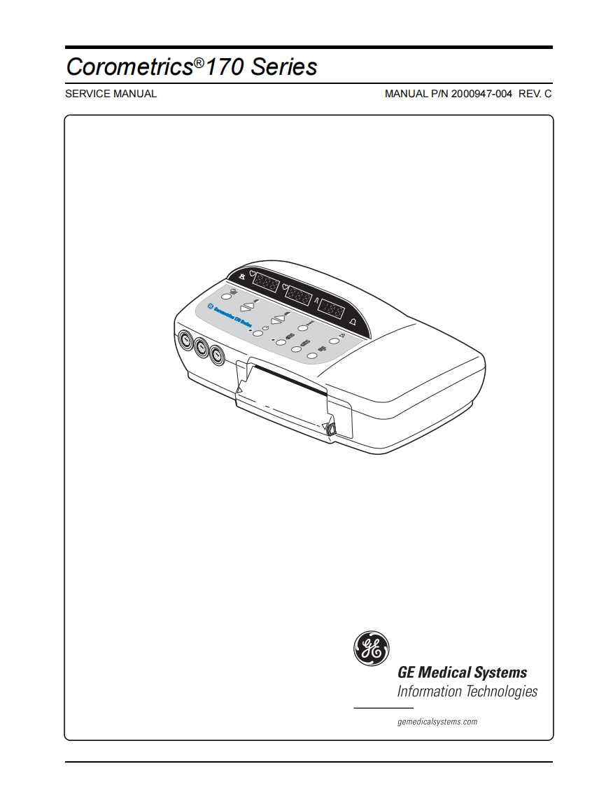 corometrics-170-monitor-维修操作说明书手册1