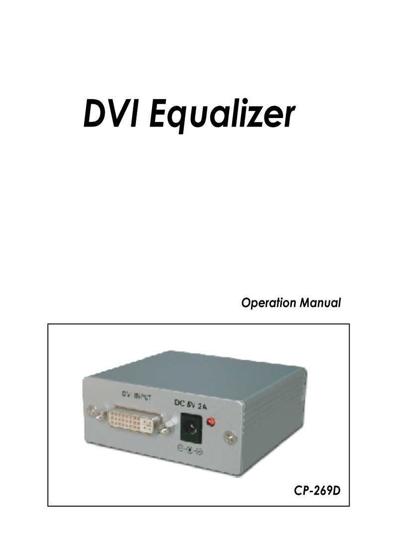cp-269d操作说明书手册