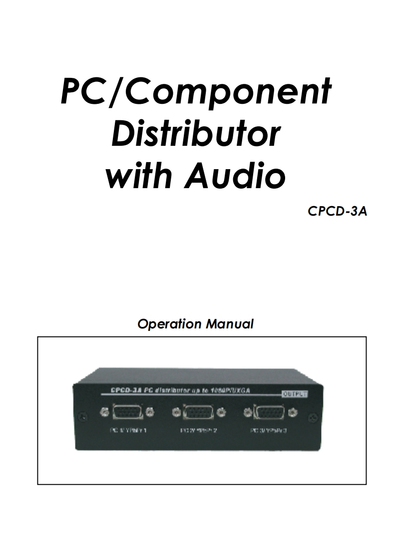 cpcd-3a操作说明书手册