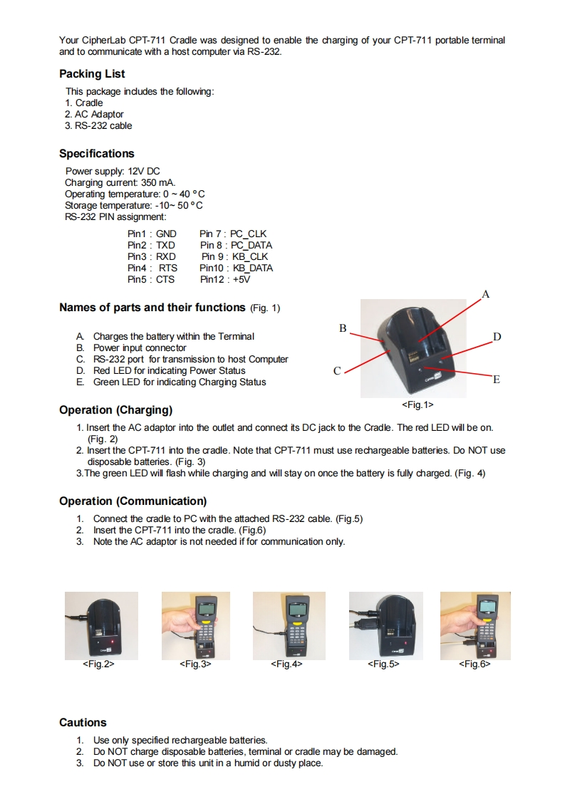 cpt-711_cradle_user_manual操作说明书手册
