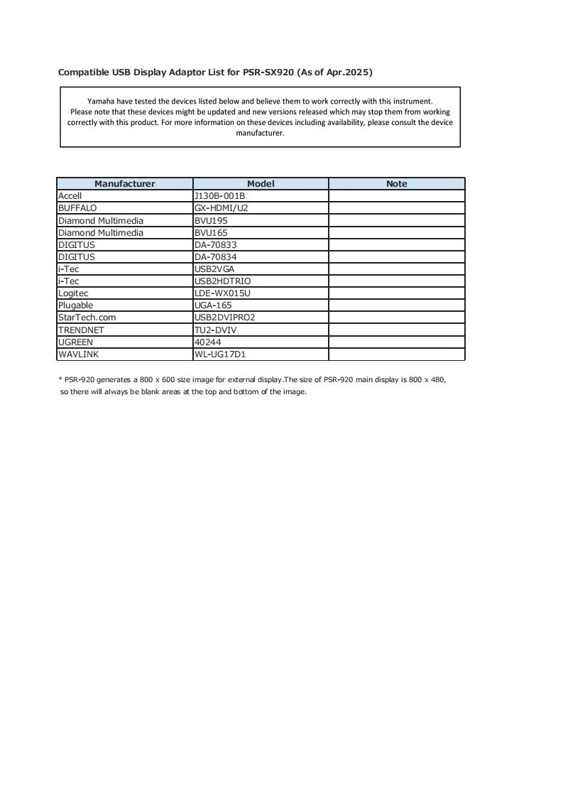 c使用说明书手册patible_usb_display_adapter_list_for_psr-sx920