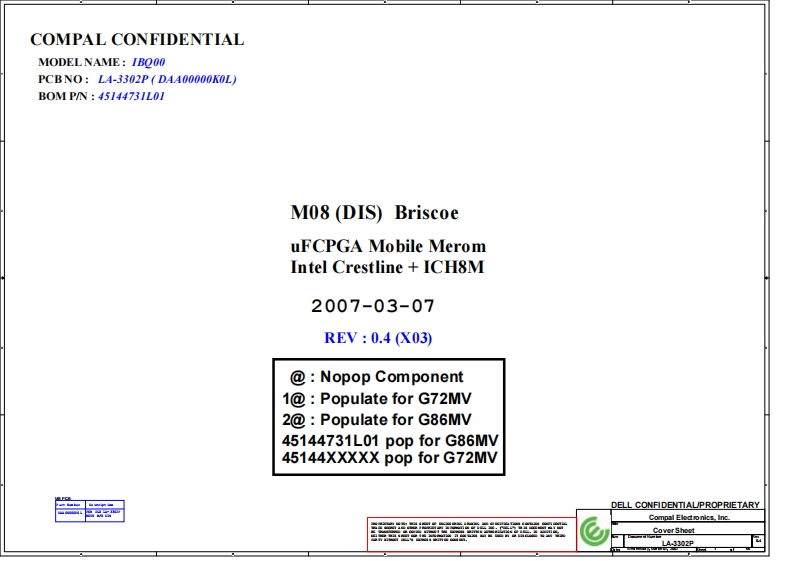 d630笔记本电器原理图
