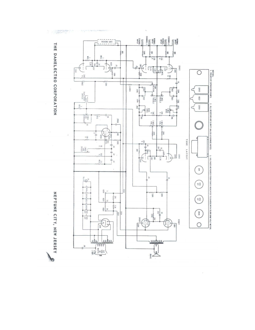 danelectro_centurian_275维修电器原理图说明书手册
