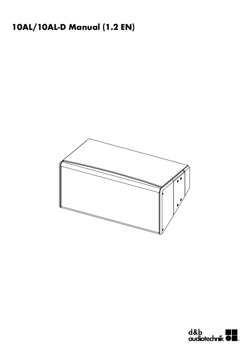 dbaudiotechnikXA10AL操作说明书手册