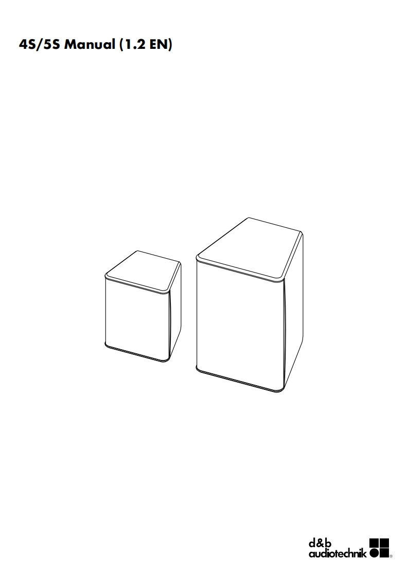 dbaudiotechnikXS4S操作说明书手册