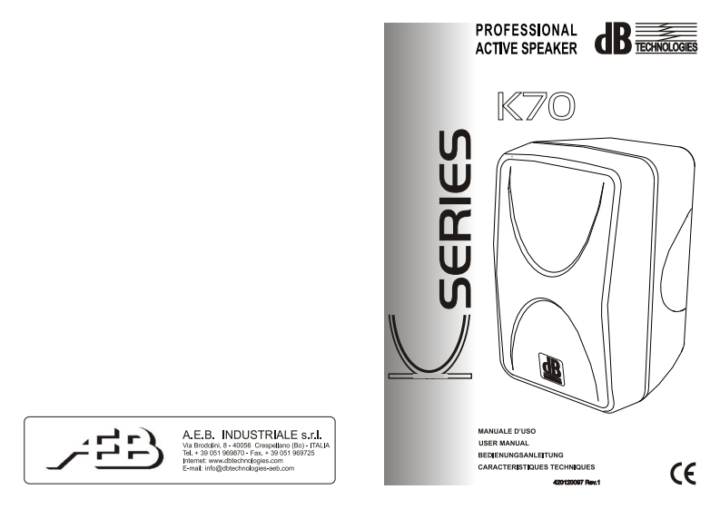 dbtechnologiesK70操作说明书手册