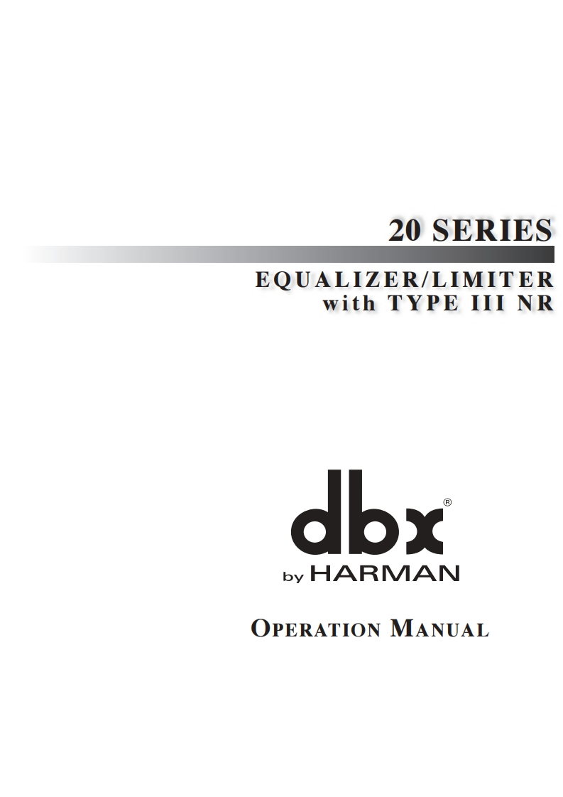 dbx2031-2215-2231操作说明书手册