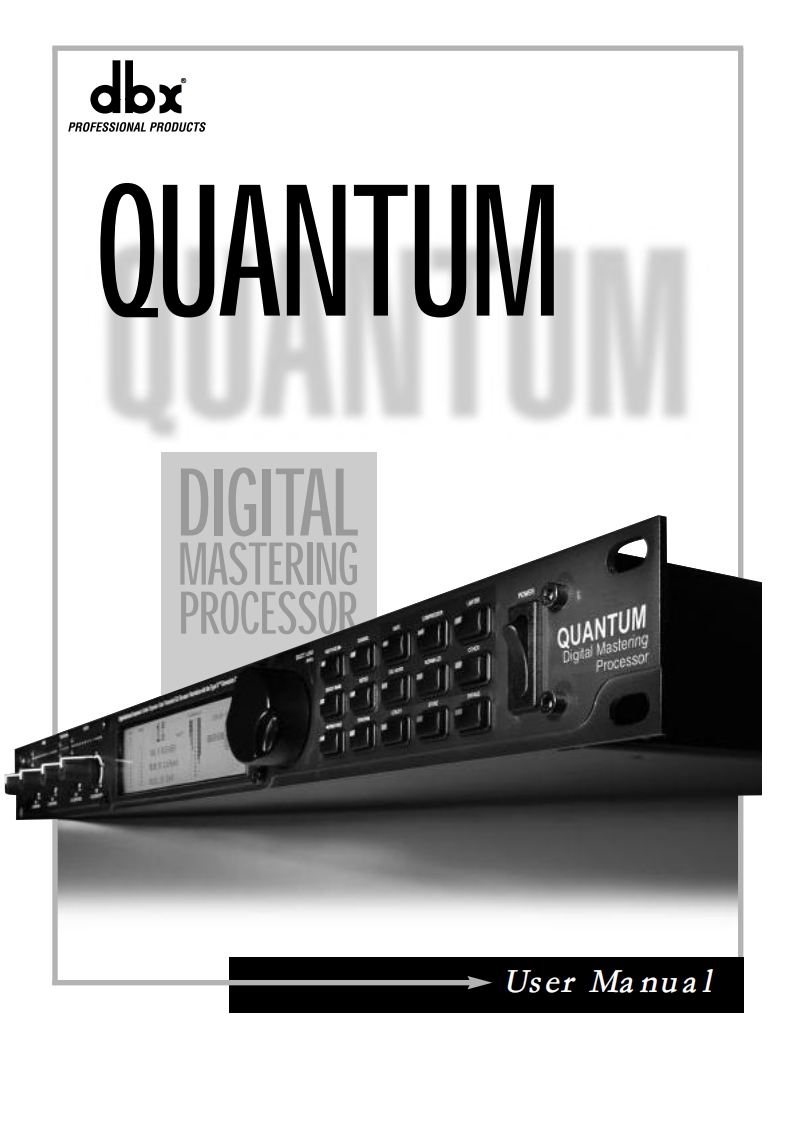 dbxQUANTUM操作说明书手册