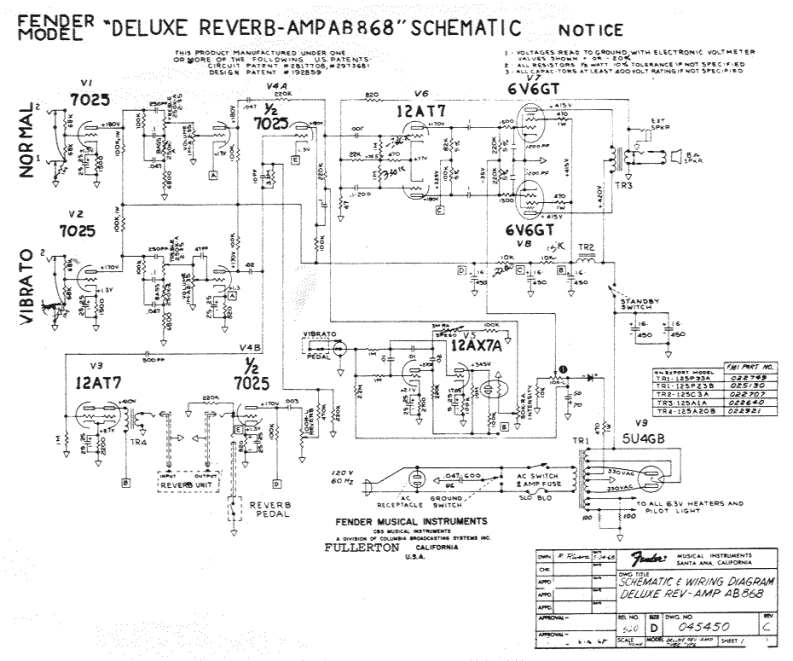 deluxereverb_ab868_schem维修电器原理图说明书手册