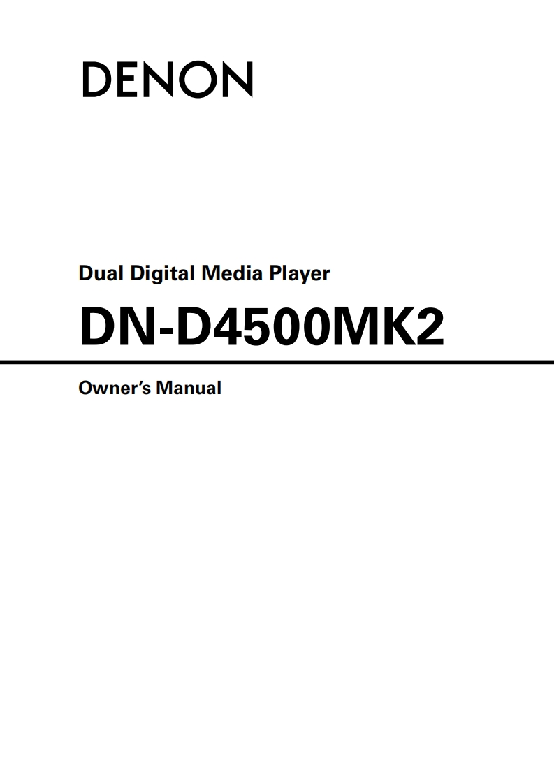 denonDND4500MK2操作说明书手册