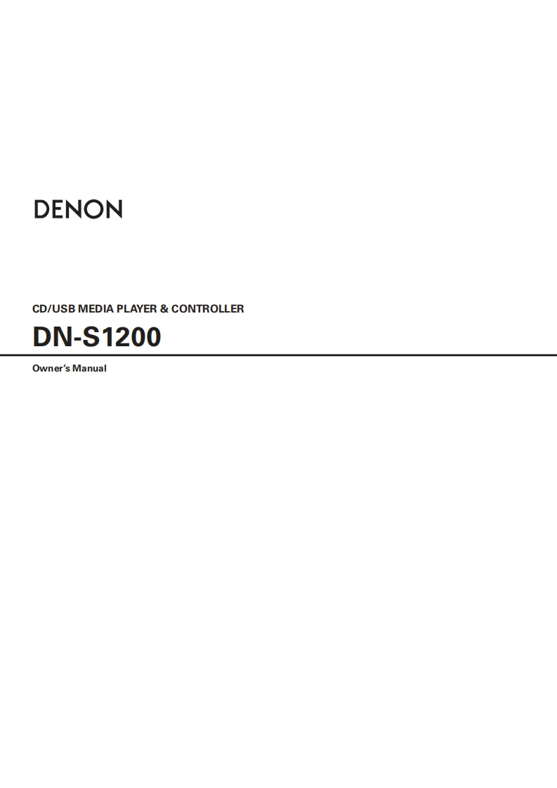 denonDNS1200操作说明书手册
