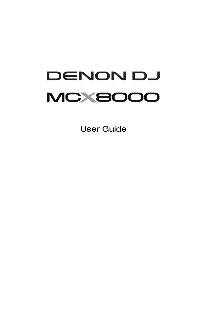 denonMCX8000操作说明书手册