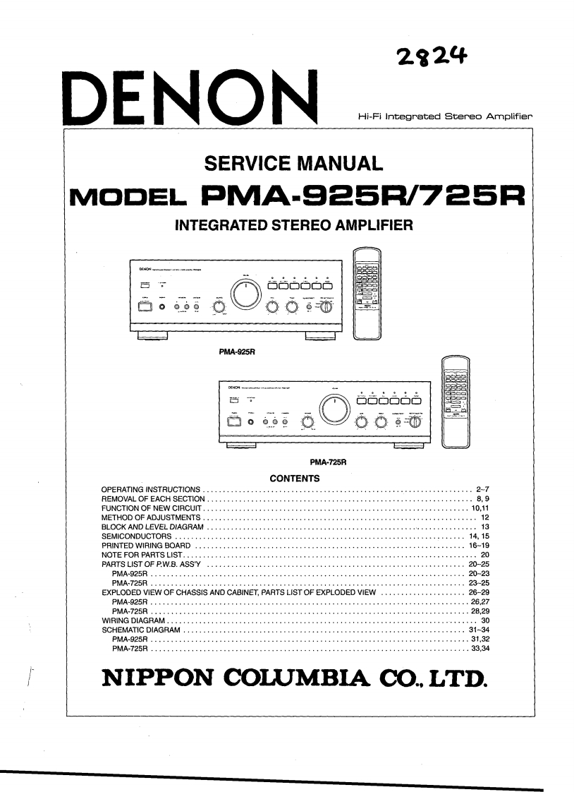 denonPMA925维修手册