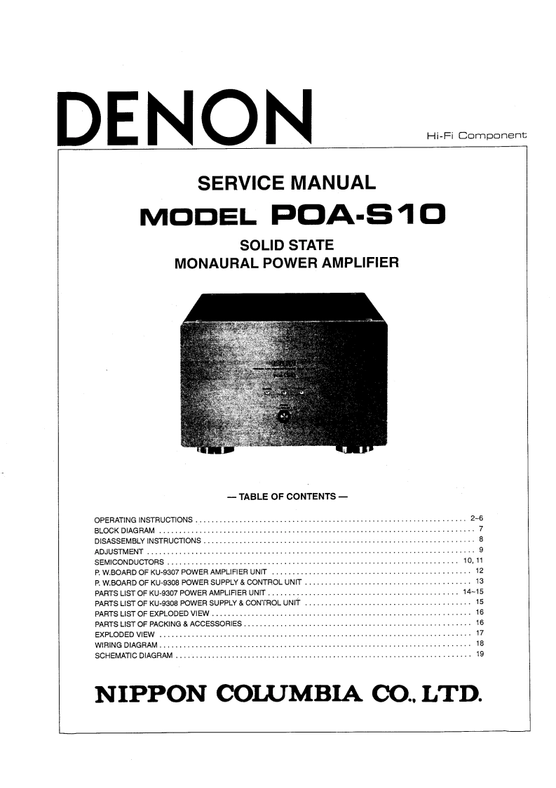 denonpoa-s10sm维修电器原理图-找手册网