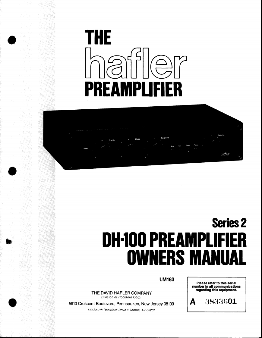 dh-100_preamp_man维修电器原理图