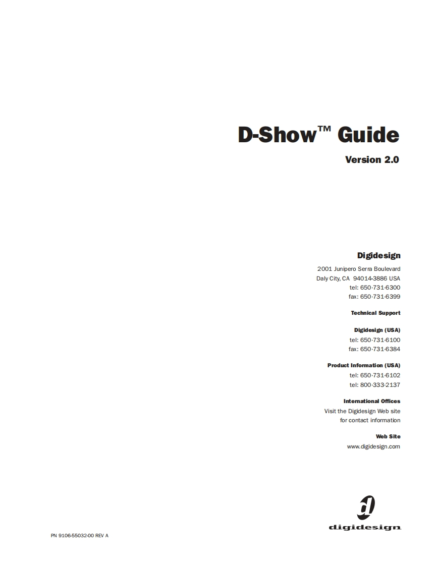 digidesignDSHOW操作说明书手册