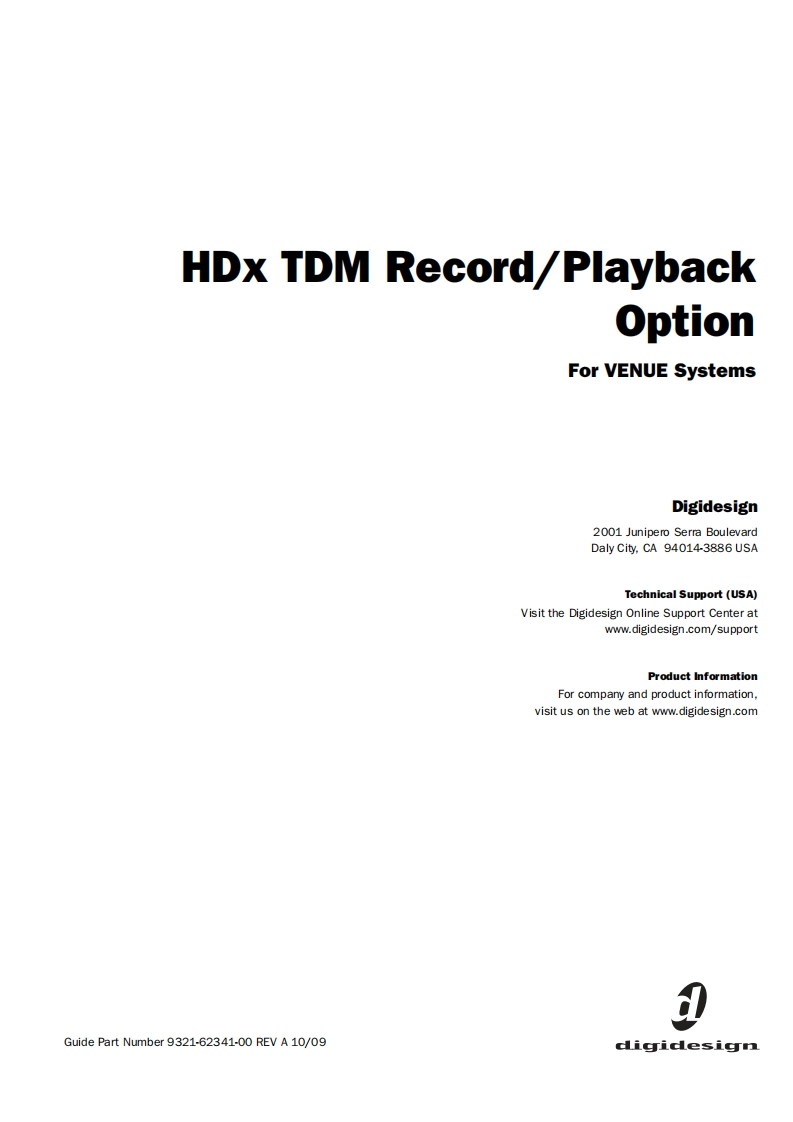 digidesignHDX操作说明书手册