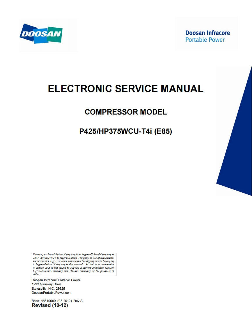 doosan-斗山-P425-HP375WCU-T4i-Service-Manual-(E85)-8-6-2012空压机维修手册
