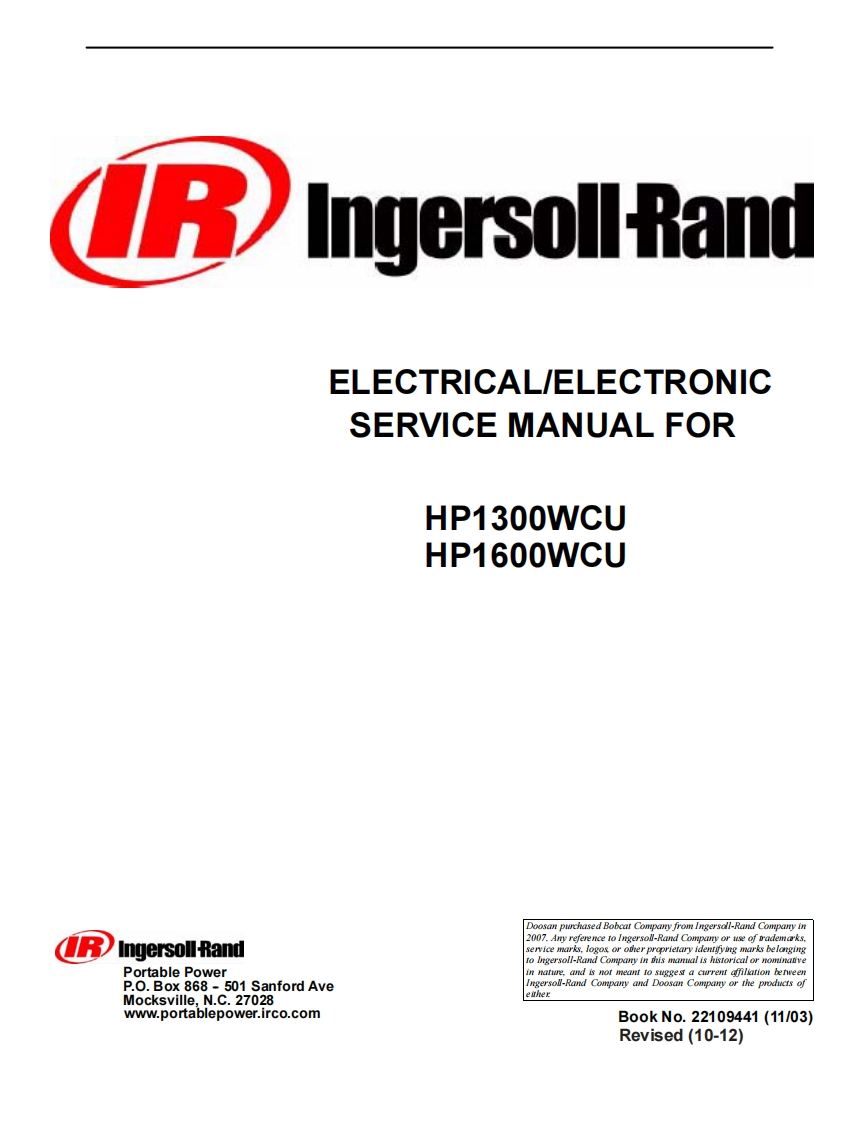 doosan-斗山-Service-Manual-1300-1600WCU-11-03空压机维修手册