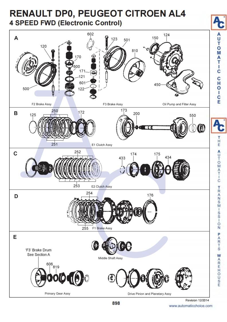 dp0变速箱零部件图册