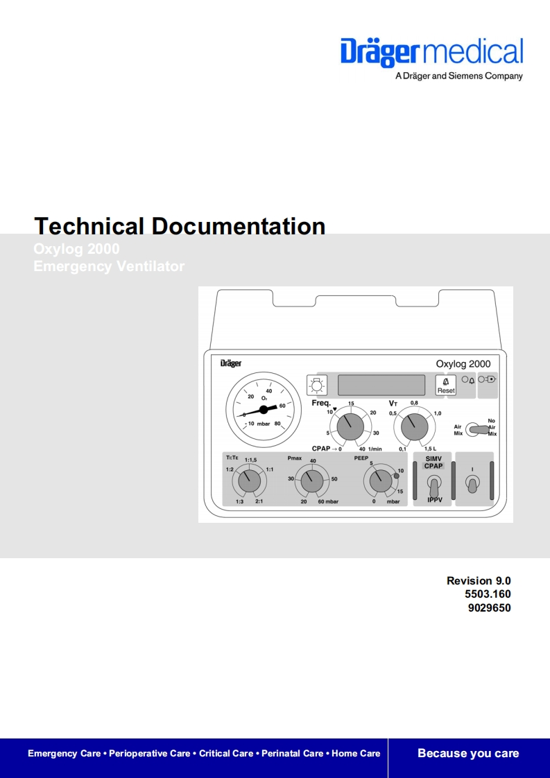 drager_oxylog2000_-_维修操作说明书手册