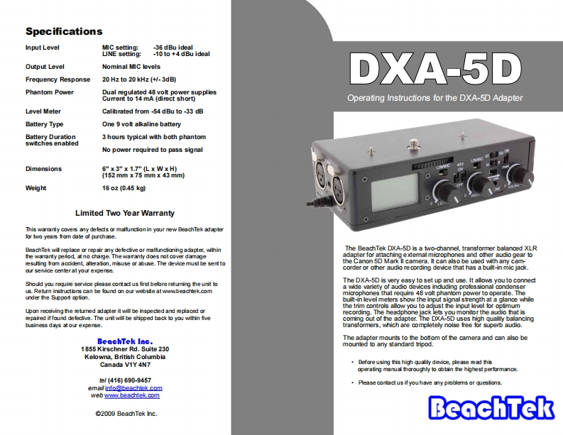 dxa5d_manual使用说明书手册