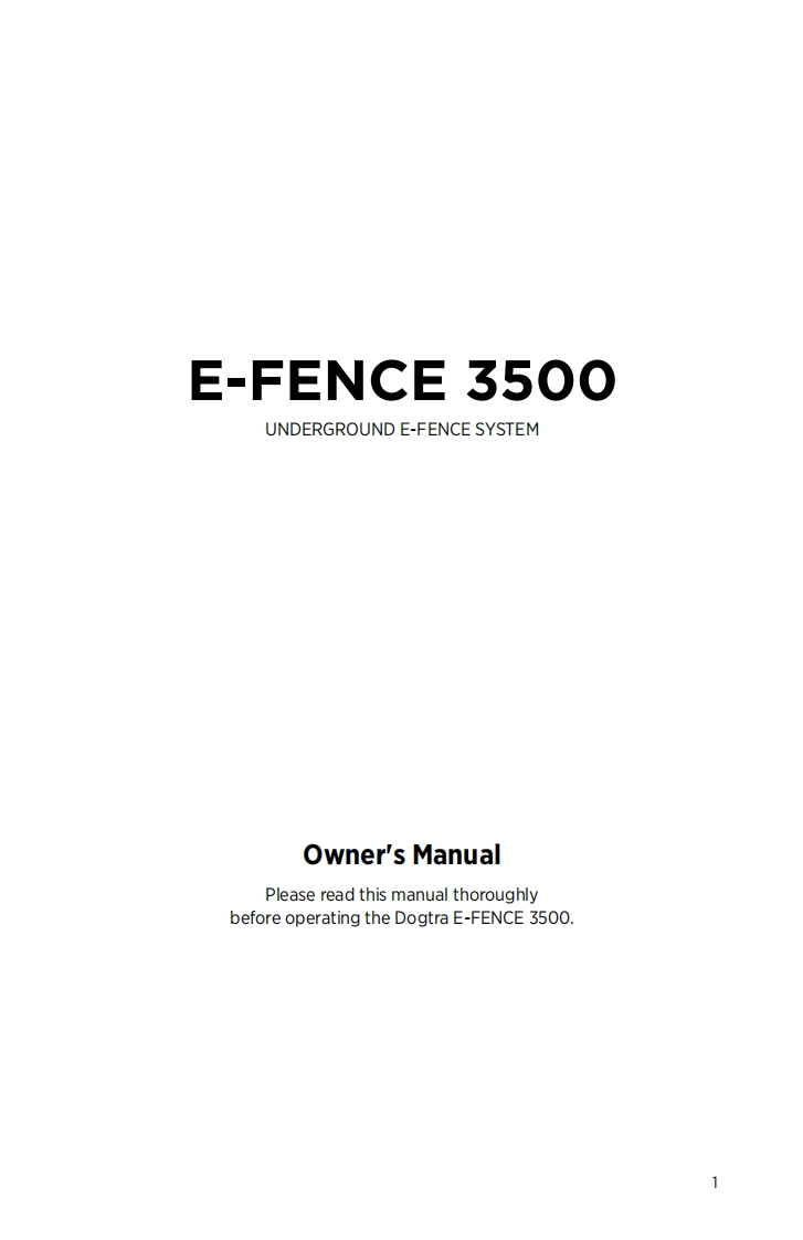 e-fence3500-manual使用说明书手册