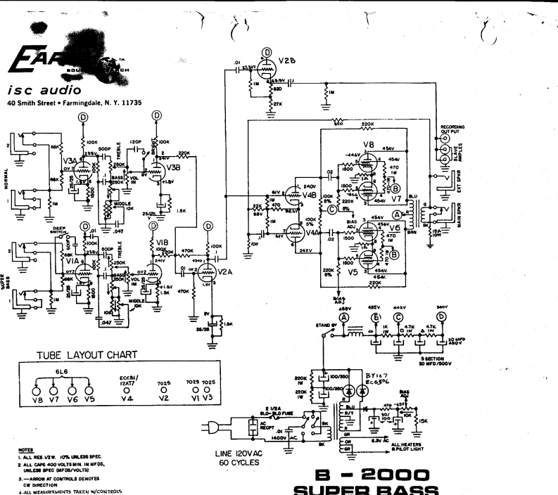 earth_b2000_superbass维修电器原理图说明书手册