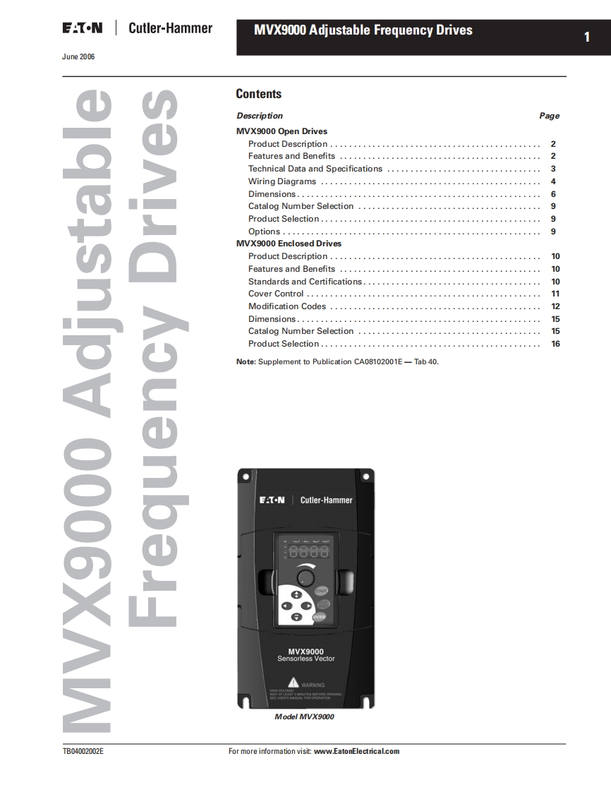 eaton-mvx9000-安装操作说明书手册