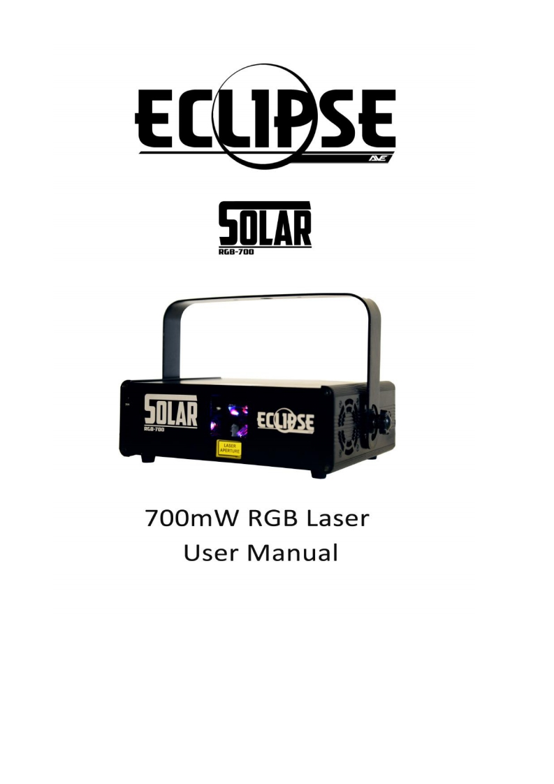 eclipseSOLARRGB700操作说明书手册