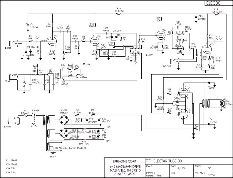 electar_tube_30维修电器原理图说明书手册
