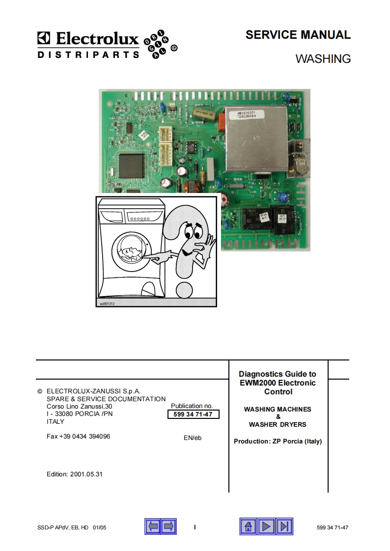 electrolux--ewm2000--维修电器原理图手册--ID15867