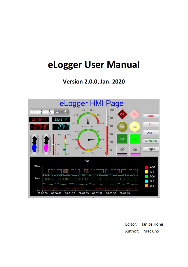 elogger_用户操作说明书手册_英语