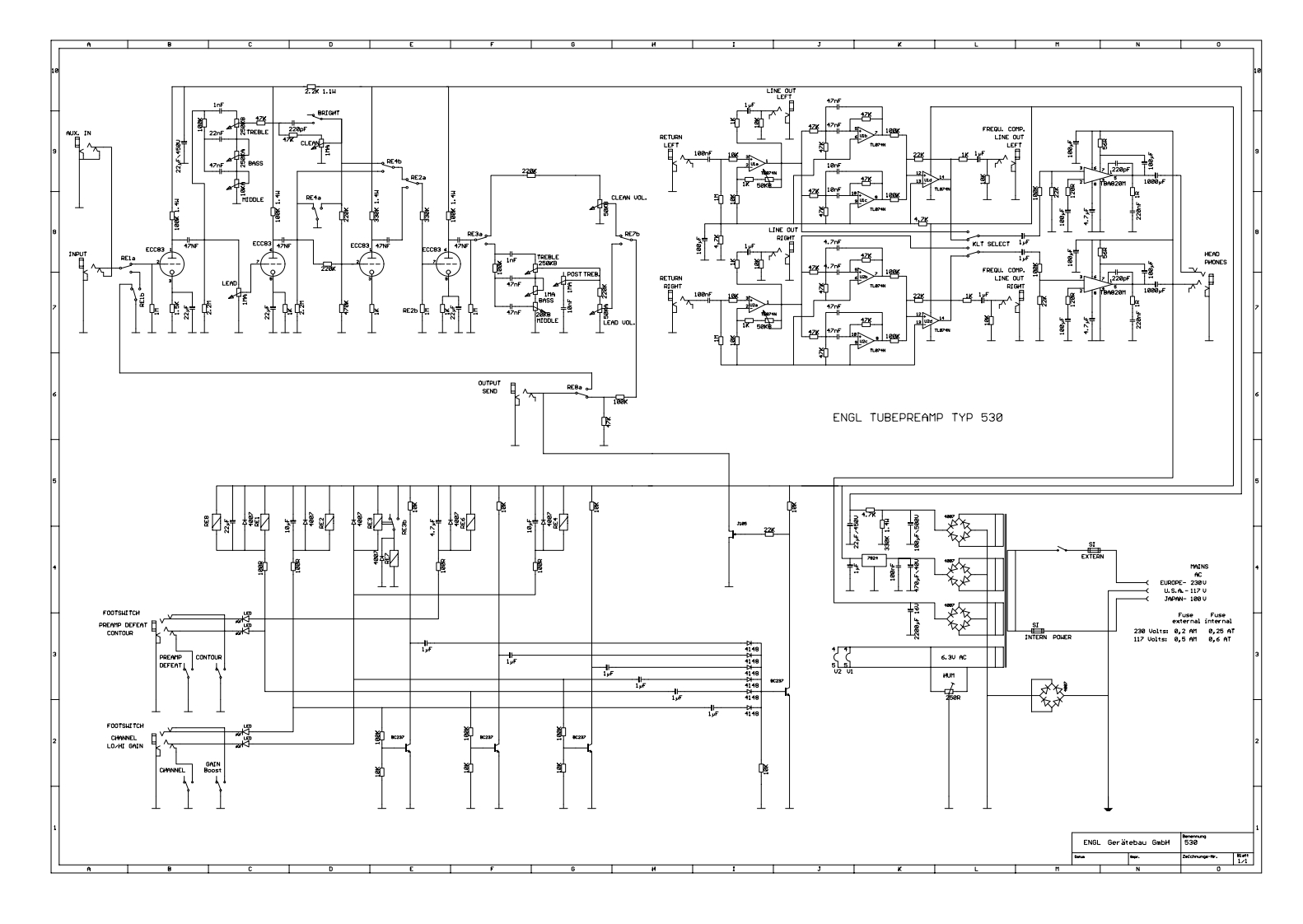 engl_e530维修电器原理图说明书手册