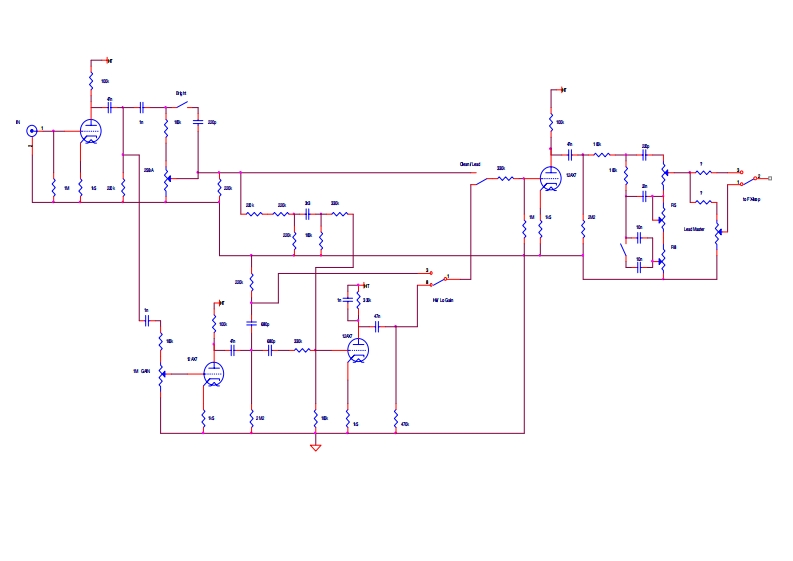 engle_rb100_preamp维修电器原理图说明书手册