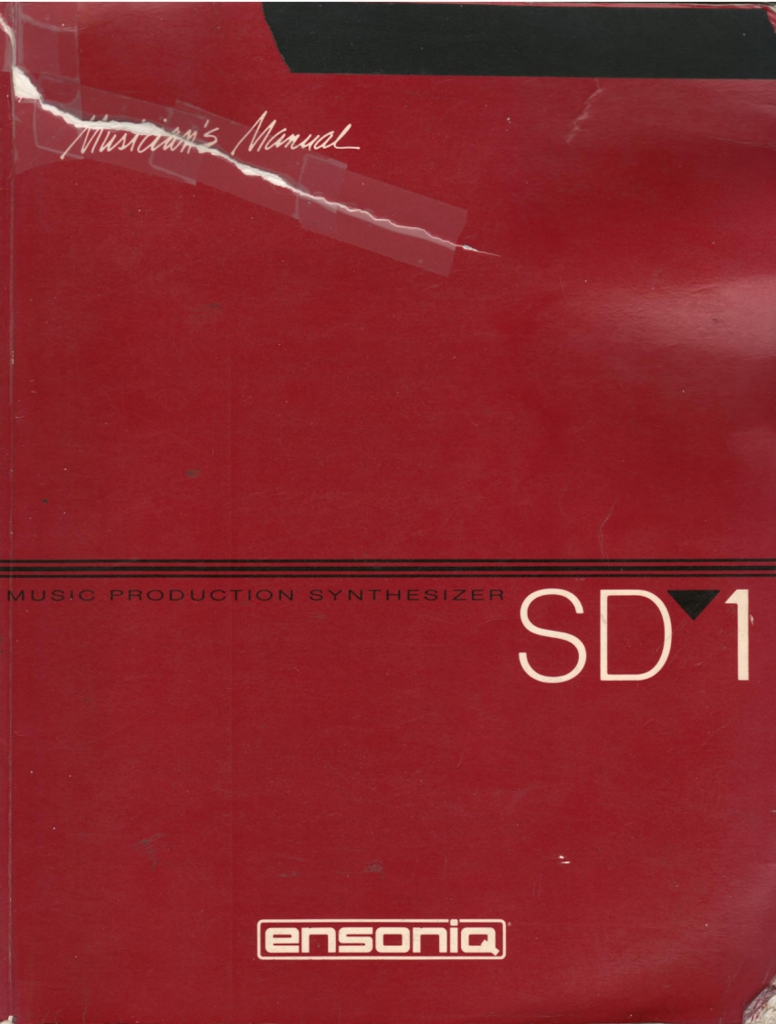 ensoniq-sd1-使用说明书手册