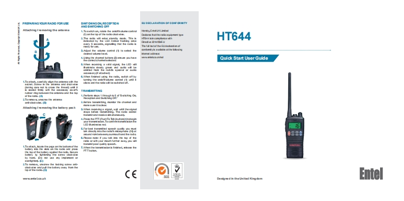 entel-ht644-quick-user-guide操作说明书手册